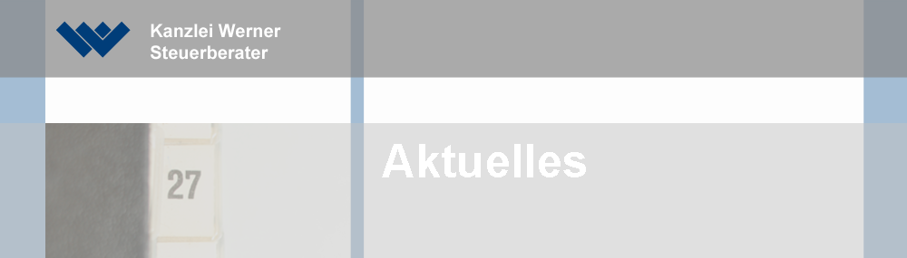 Logo von Steuerberater Werner und Start der Aktuelles-Seite