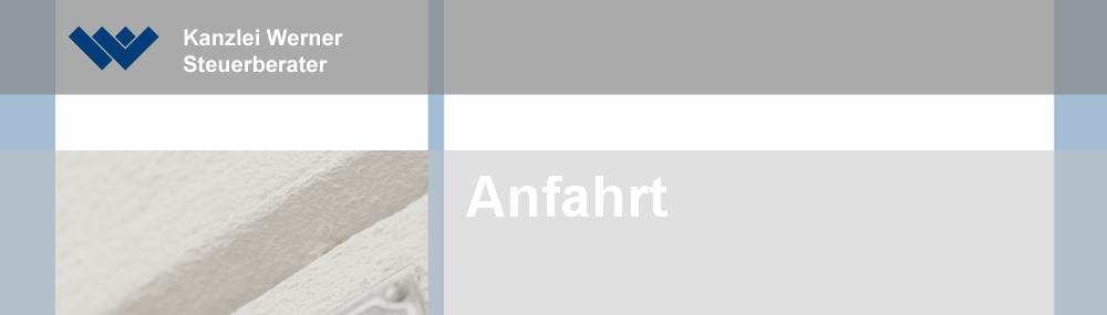 Logo von Steuerberater Werner und Start der Anfahrts-Seite